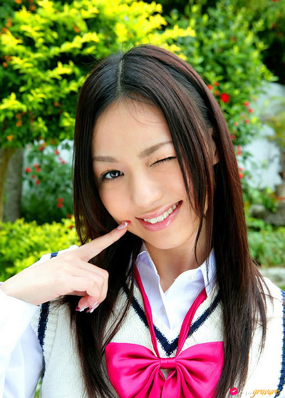 Aino Kishi in Schoolgirl High from All Gravure