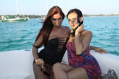 Ashley Bulgari and Angelica Kitten in On a yacht from Watch4Beauty