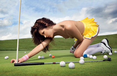 Greta Ludziejewska in Playing Golf from Playboy