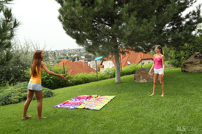 Alexis Brill and Gina Gerson in Frisbee Foreplay from ALS Scan