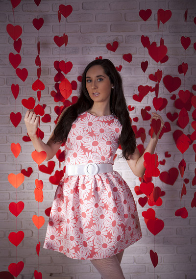 Sabina in Red Heart from Showy Beauty