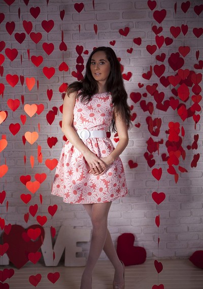 Sabina in Red Heart from Showy Beauty