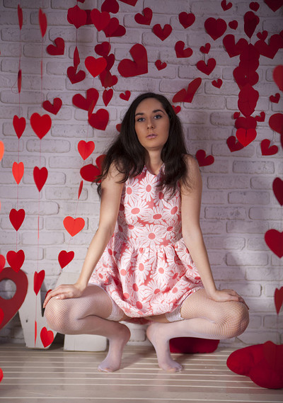Sabina in Red Heart from Showy Beauty