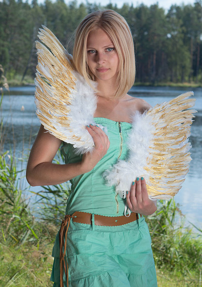 Emma in Golden Angel from Amour Angels