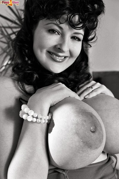 Lorna Morgan in Black And White Photo Shoot from Pinup Files