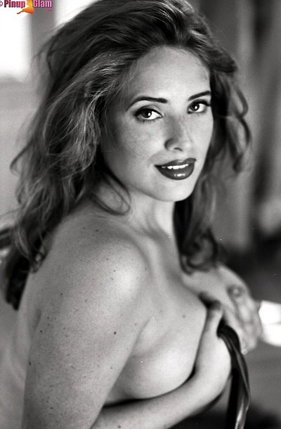 Maggie Green in Black And White Photo Shoot from Pinup Files