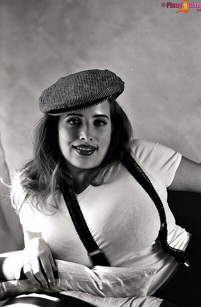 Maggie Green in Black And White Photo Shoot from Pinup Files