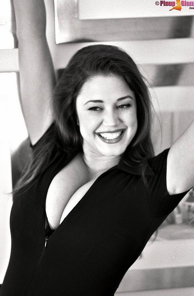 Miriam Gonzalez in Black And White Photo Shoot from Pinup Files