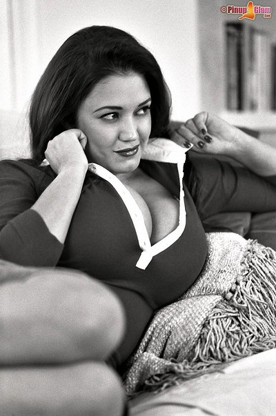 Miriam Gonzalez in Black And White Photo Shoot from Pinup Files