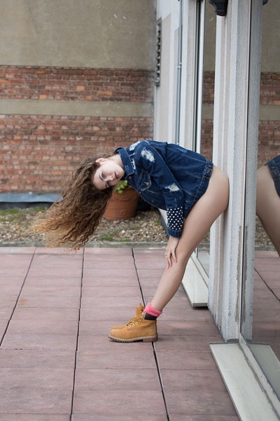 Vanessa in Nude In Denim from Yonitale