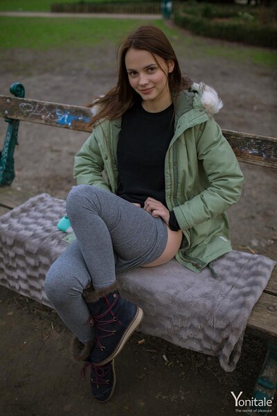 Flirty and playful Ariel shows her attractive young body in Public Orgasm P 2
