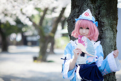 Asian cosplay chick Atsuki reveals her white panites for you