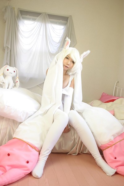 Higurashi Rin in White Bunny 1 from All Gravure