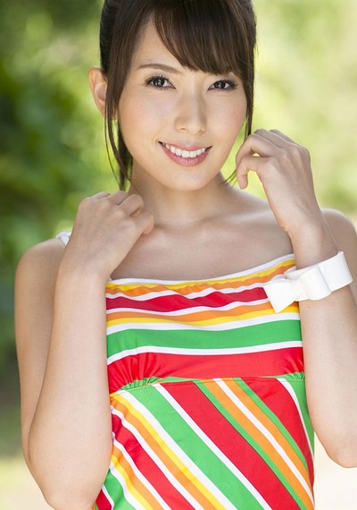 Hatano Yui in Candy Stripes from All Gravure