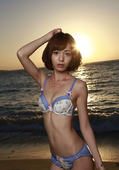 Harei Ai in Against The Sunset from All Gravure