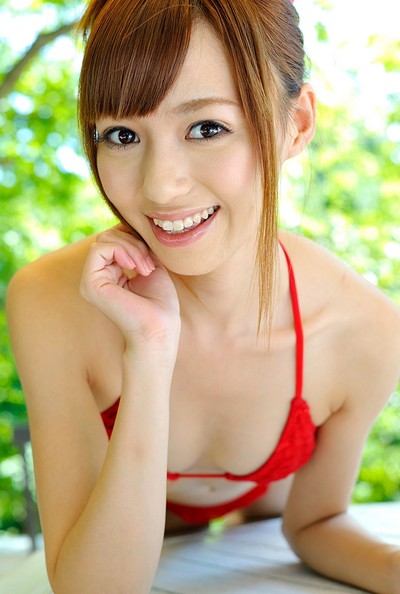 Aine Kishi in Button Red from All Gravure