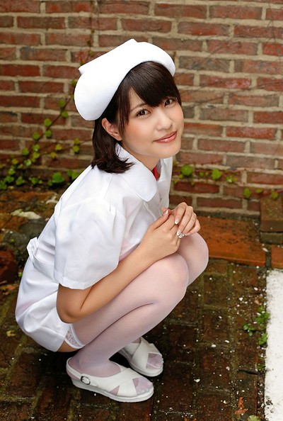 Asuka Kishi in Nurse Afterwork from All Gravure