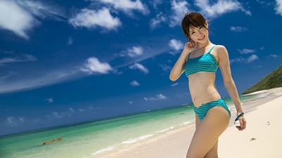 Moe Amatsuka in Azure Beach from All Gravure