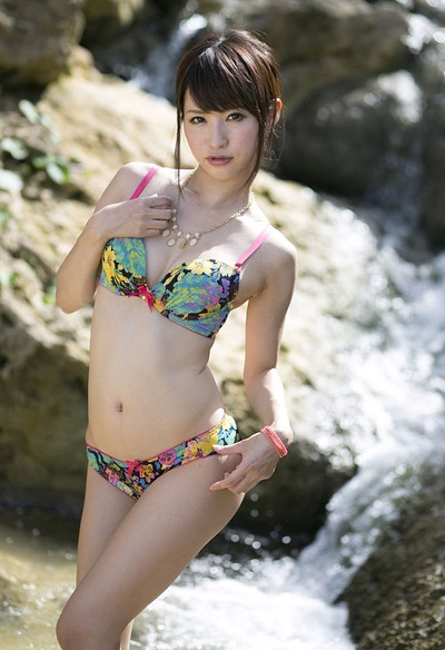 Moe Amatsuka in Against The Rocks from All Gravure
