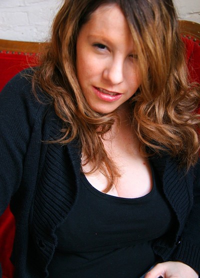 Lisa Davidson in Big Boobs Red Couch from Cosmid