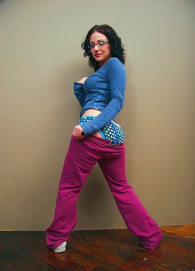 Jordana in In Her Blue Long Sleeve from Cosmid