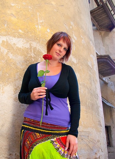 Nika in Playing With Her Flower from Cosmid