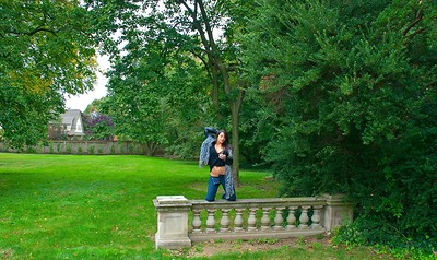 Christine in Stripping In The Park from Cosmid