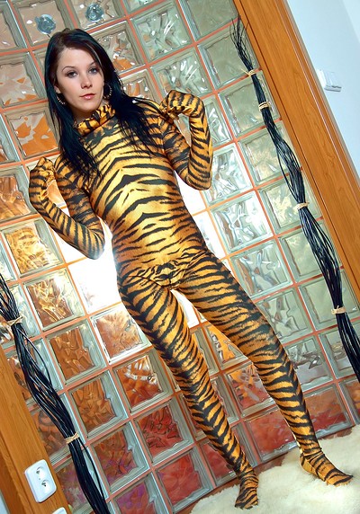 Adrianne Black in Tiger Stripes from Cosmid