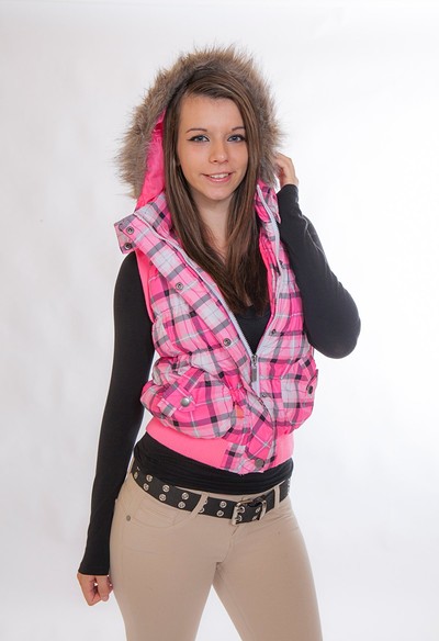Zoey Lee in Zoeys Plaid Jacket from Cosmid
