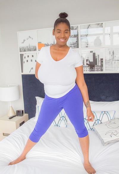 Quana Stevens in Quanas Yoga Pants from Cosmid