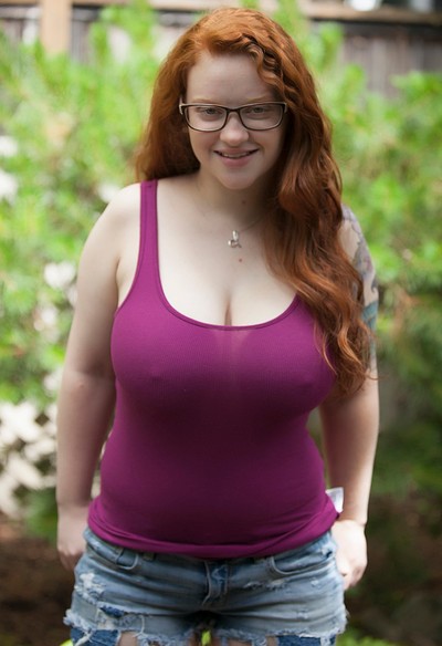 Kaycee Barnes in Kaycees Purple Tank Top from Cosmid