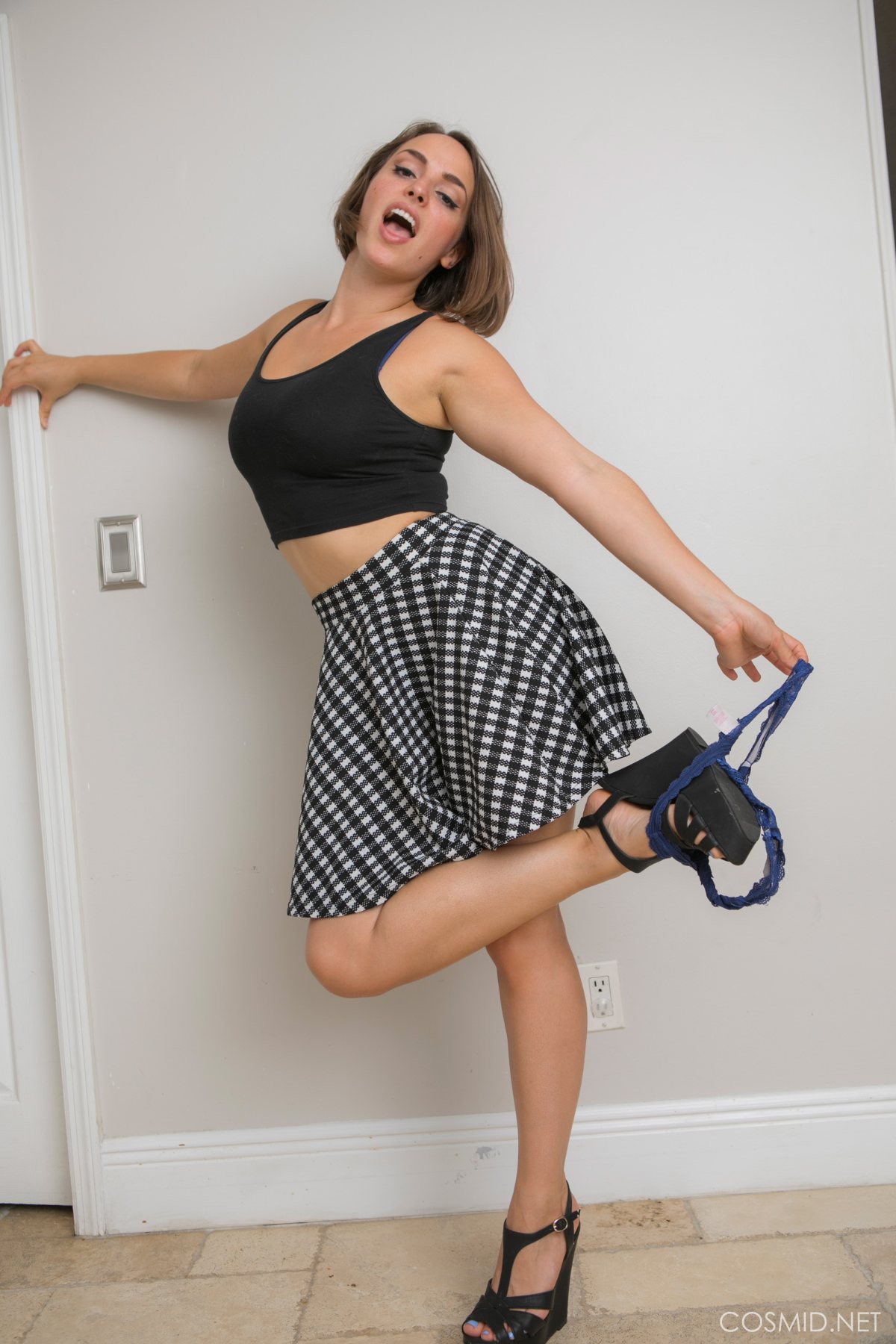 Karly Peters in Cosmid set Karls Little Skirt
