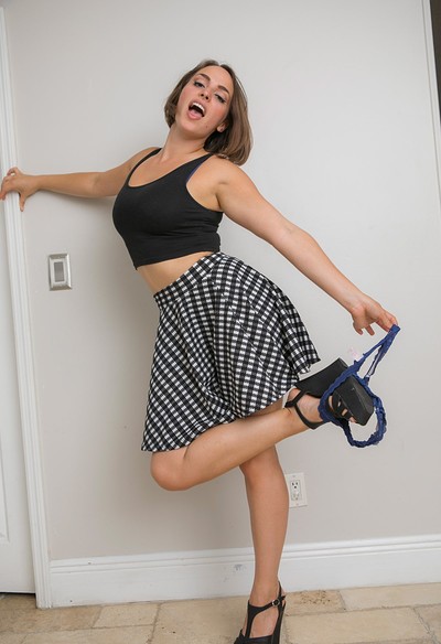 Karly Peters in Cosmid set Karls Little Skirt