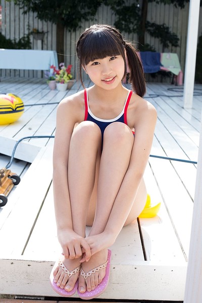 Kurumi Miyamaru in Pool Deck from All Gravure