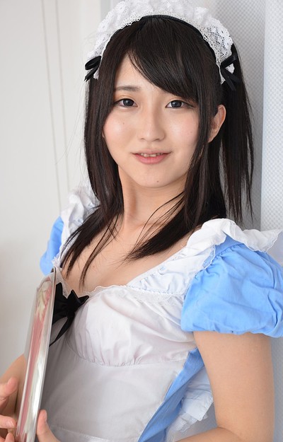 Maria Wakatsuki in Pink Ribbon Panties from All Gravure