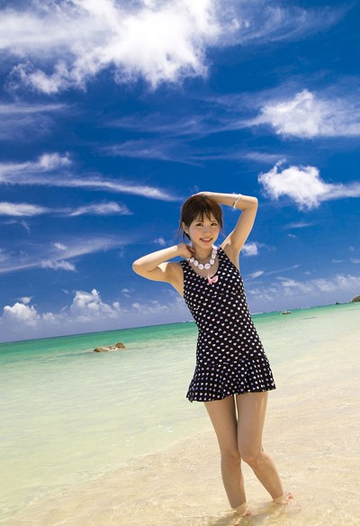 Moe Amatsuka in Blue Skies from All Gravure