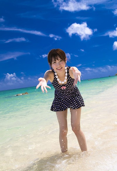 Moe Amatsuka in Blue Skies from All Gravure