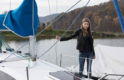 Mila in Boat Story from Denudeart