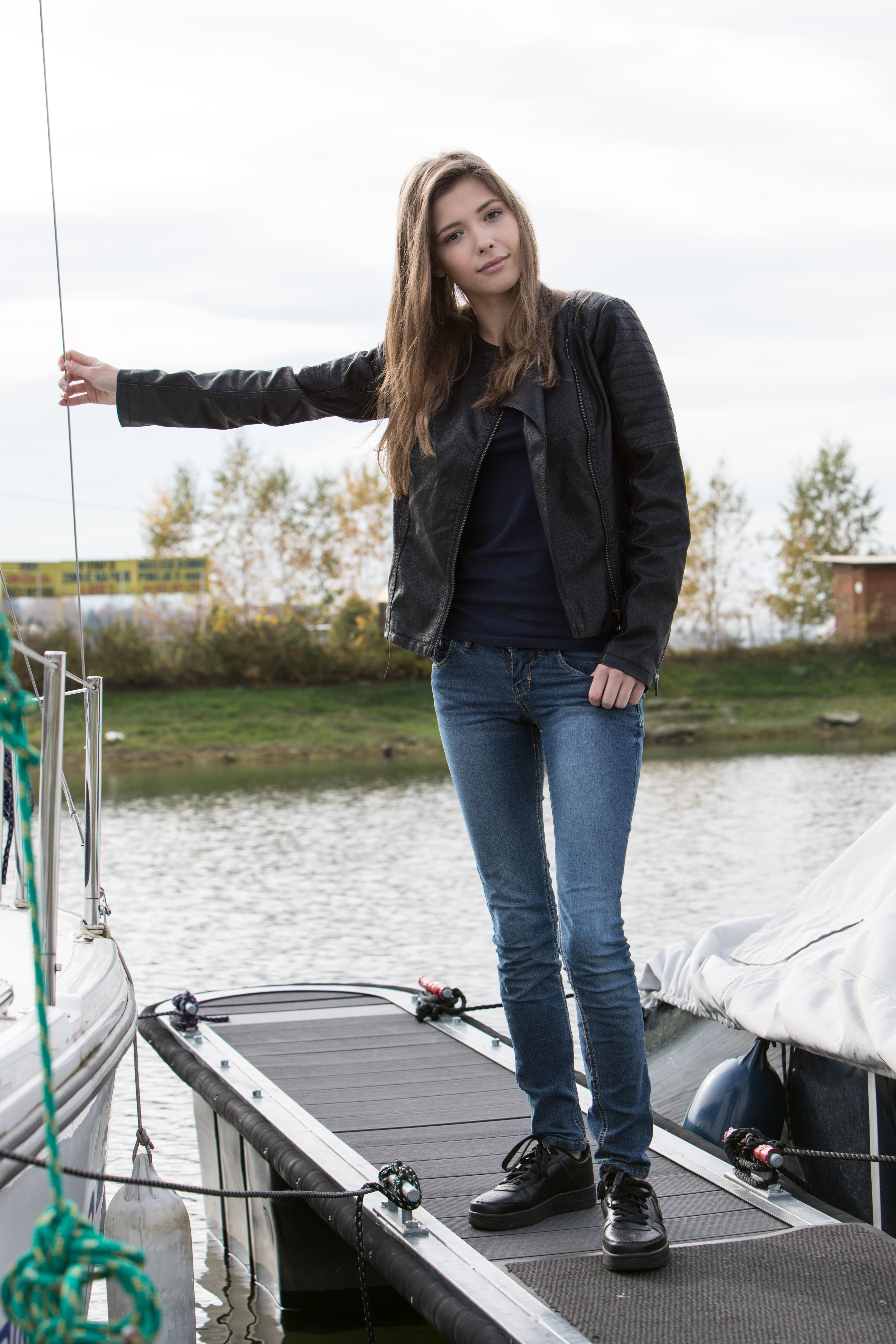 Mila in Denudeart set Boat Story