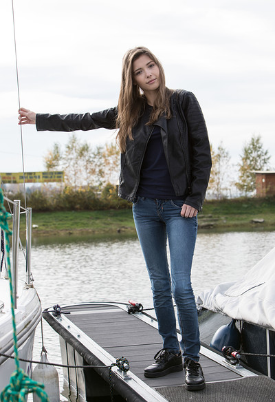 Mila in Boat Story from Denudeart