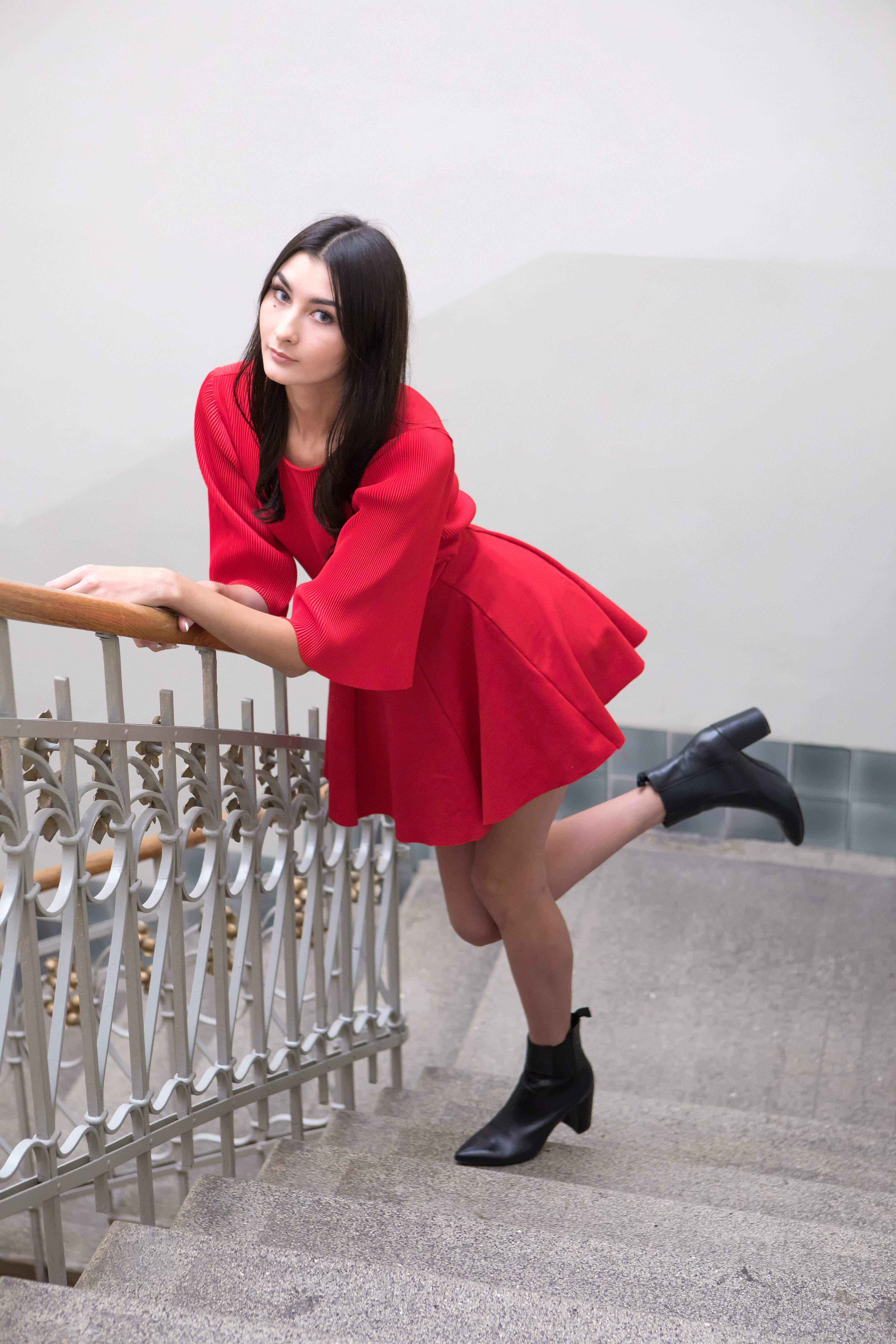 Bambi in Denudeart set Red Dress