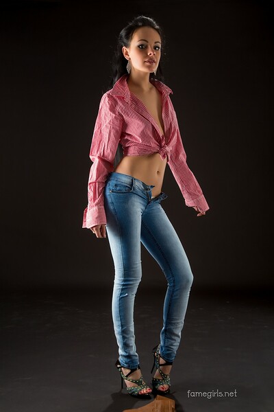 Katie in In Jeans from Fame Girls
