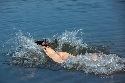 Audrey in Refreshing swim from Fame Girls