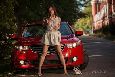Audrey in Car Beauty from Fame Girls