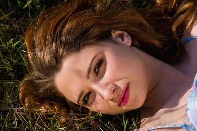 Foxy in Naked On Grass from Fame Girls