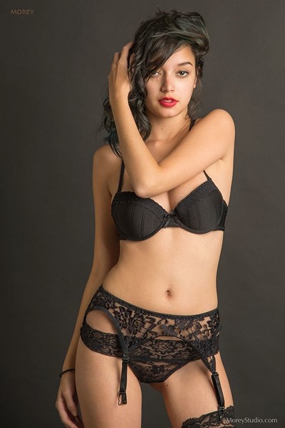 Eden Arya in Sexy In Black Stockings from Morey Studio