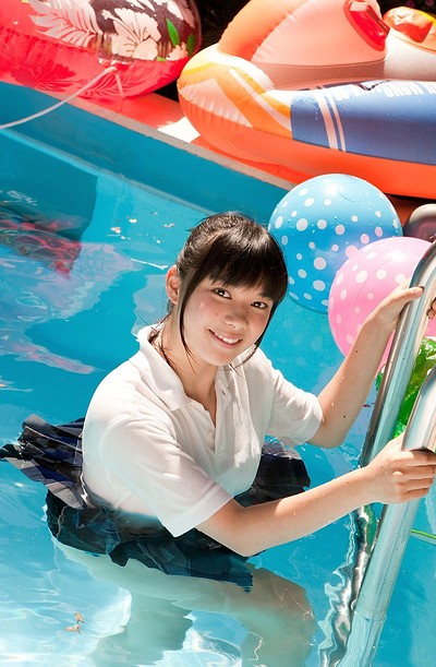 Tomoe Yamanaka in Wet Birthday Girl 1 from All Gravure