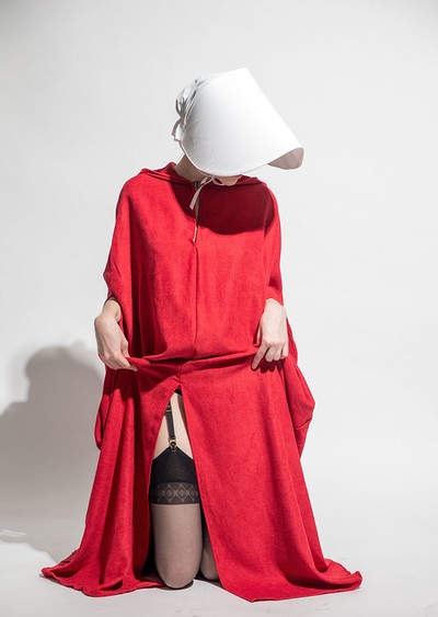 Emily Bloom in Halloween Handmaids Tale from The Emily Bloom