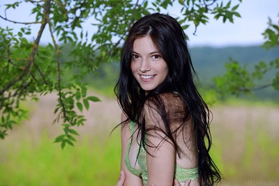 Aleksandrina in Green Lace from Metart