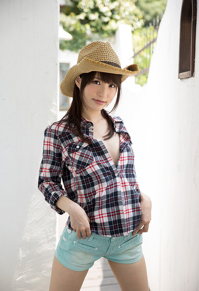 Moe Amatsuka in Topless Cowgirl from All Gravure